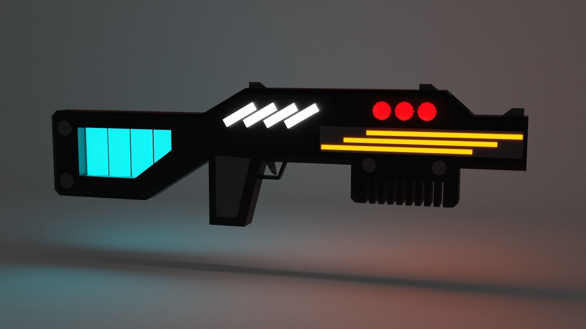 Space Weapon Low-poly 3D model_1