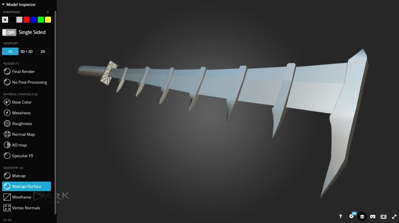 Zabimaru Bleach Low-poly 3D model_5