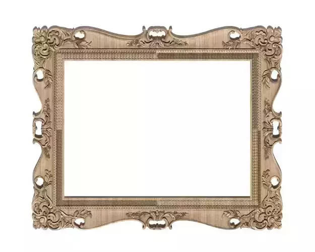 Frame-015 ornate wooden frame 3D model