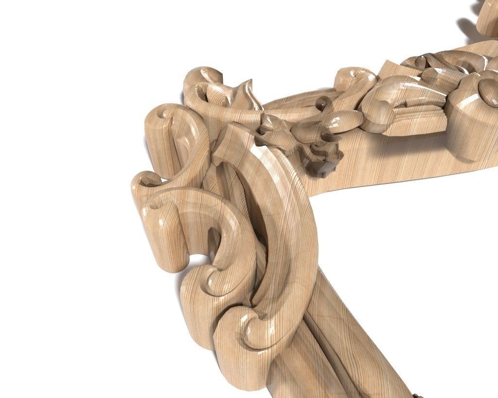 Frame-017 ornate frame 3D model_4