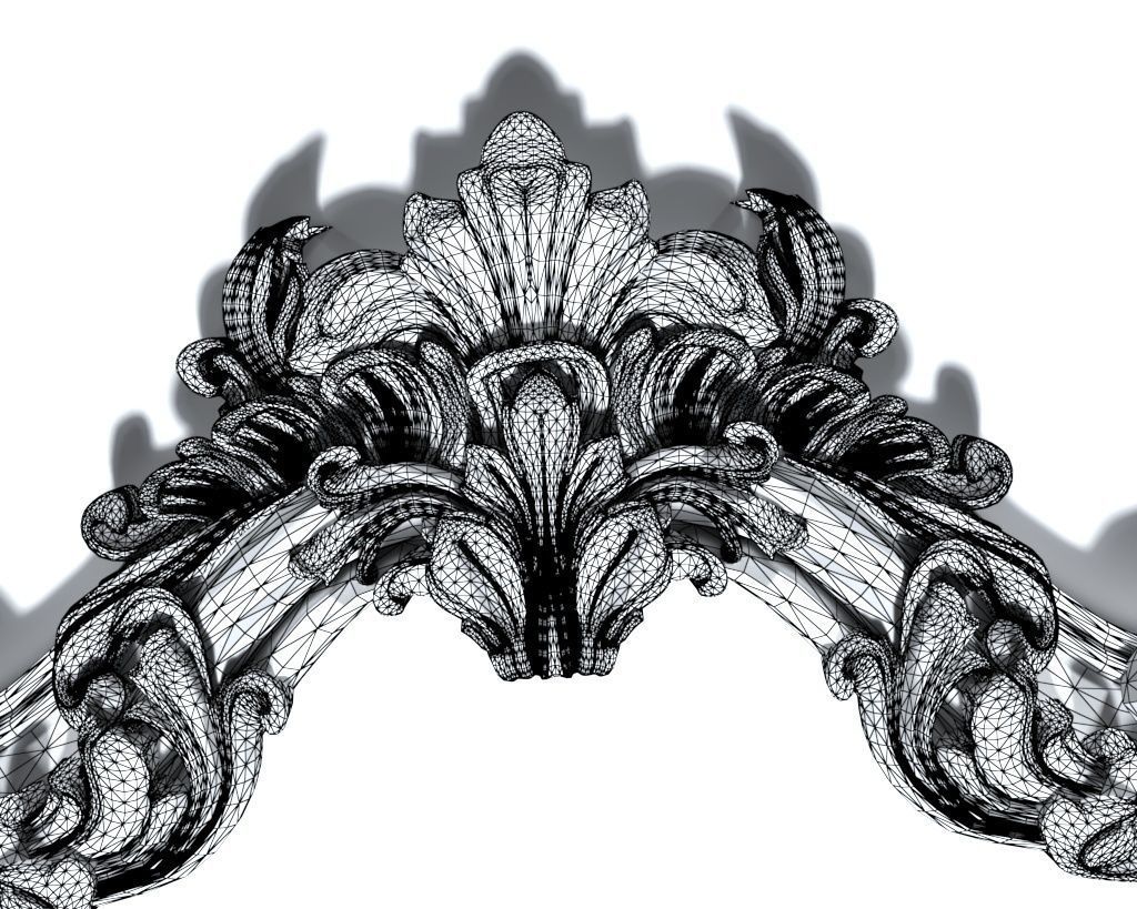 Frame-017 ornate frame 3D model_7