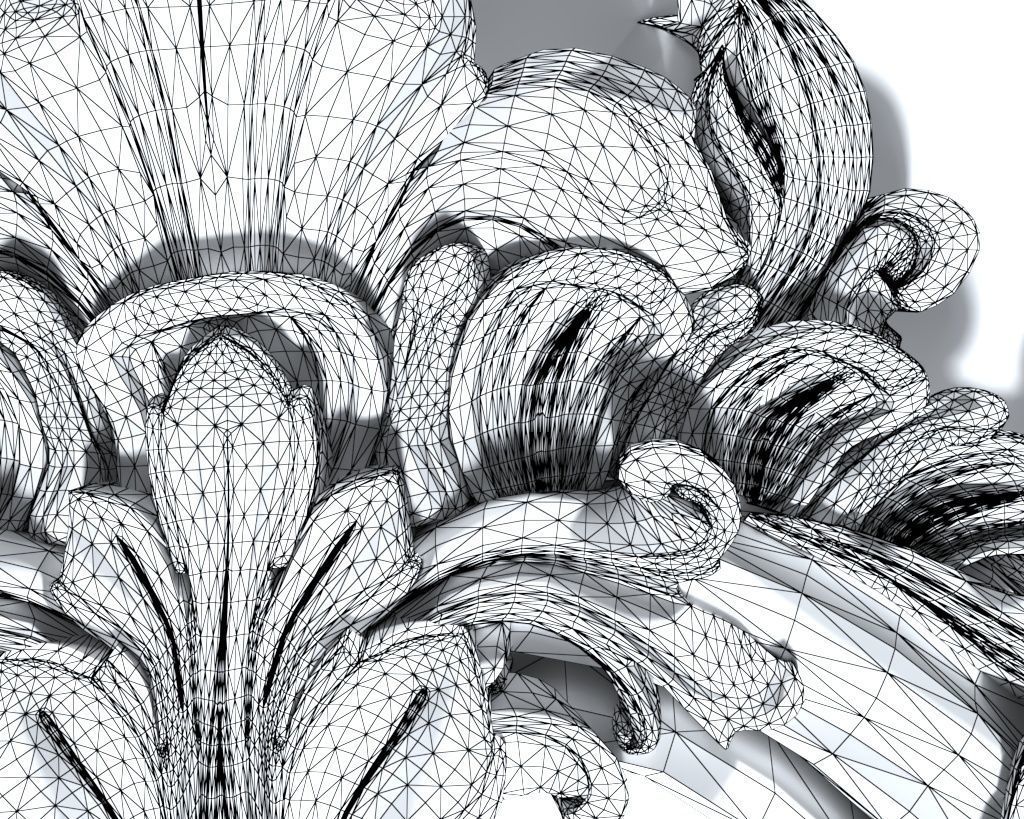 Frame-017 ornate frame 3D model_8