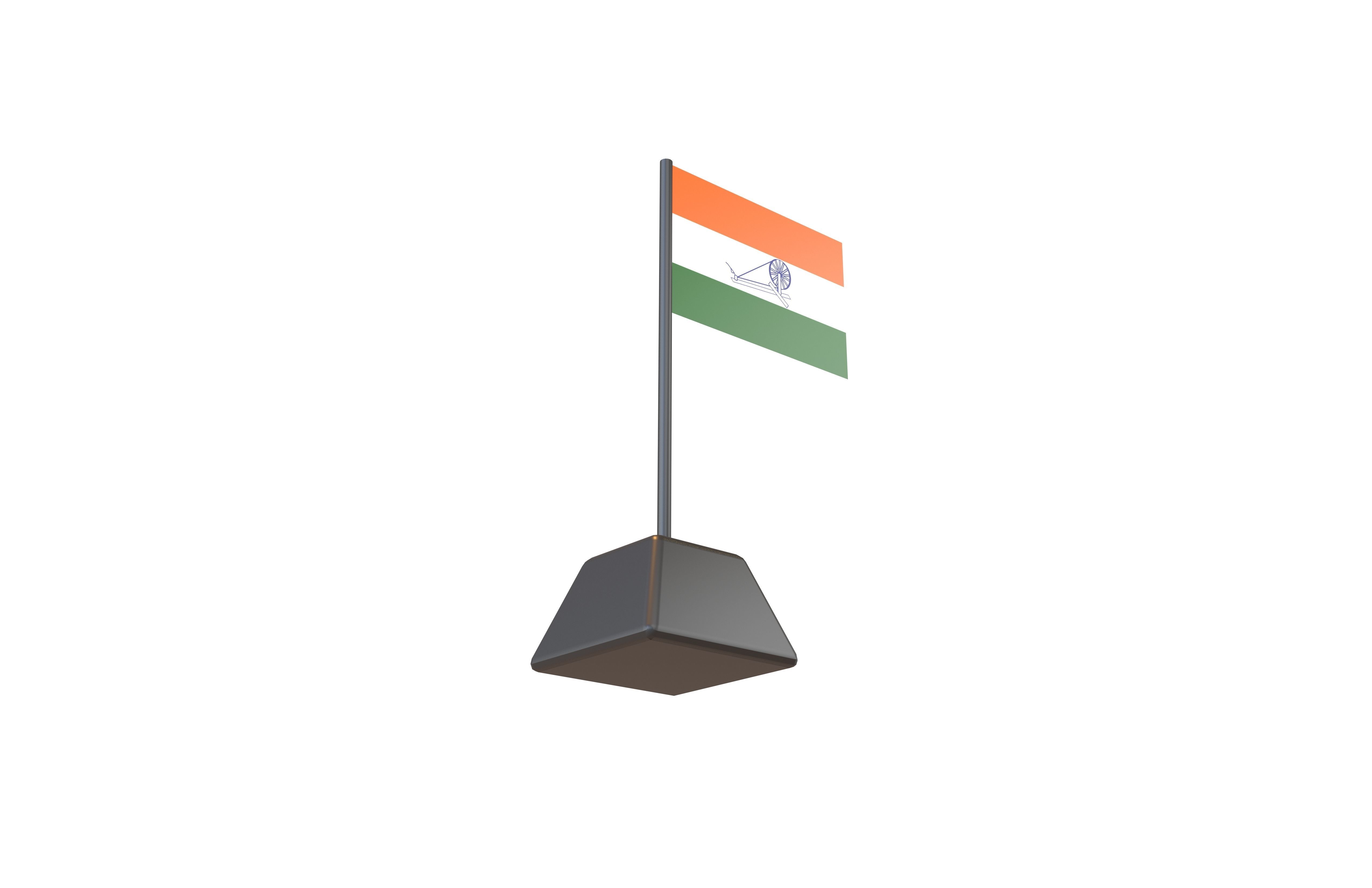 1931 Flag of India Low-poly 3D model_3