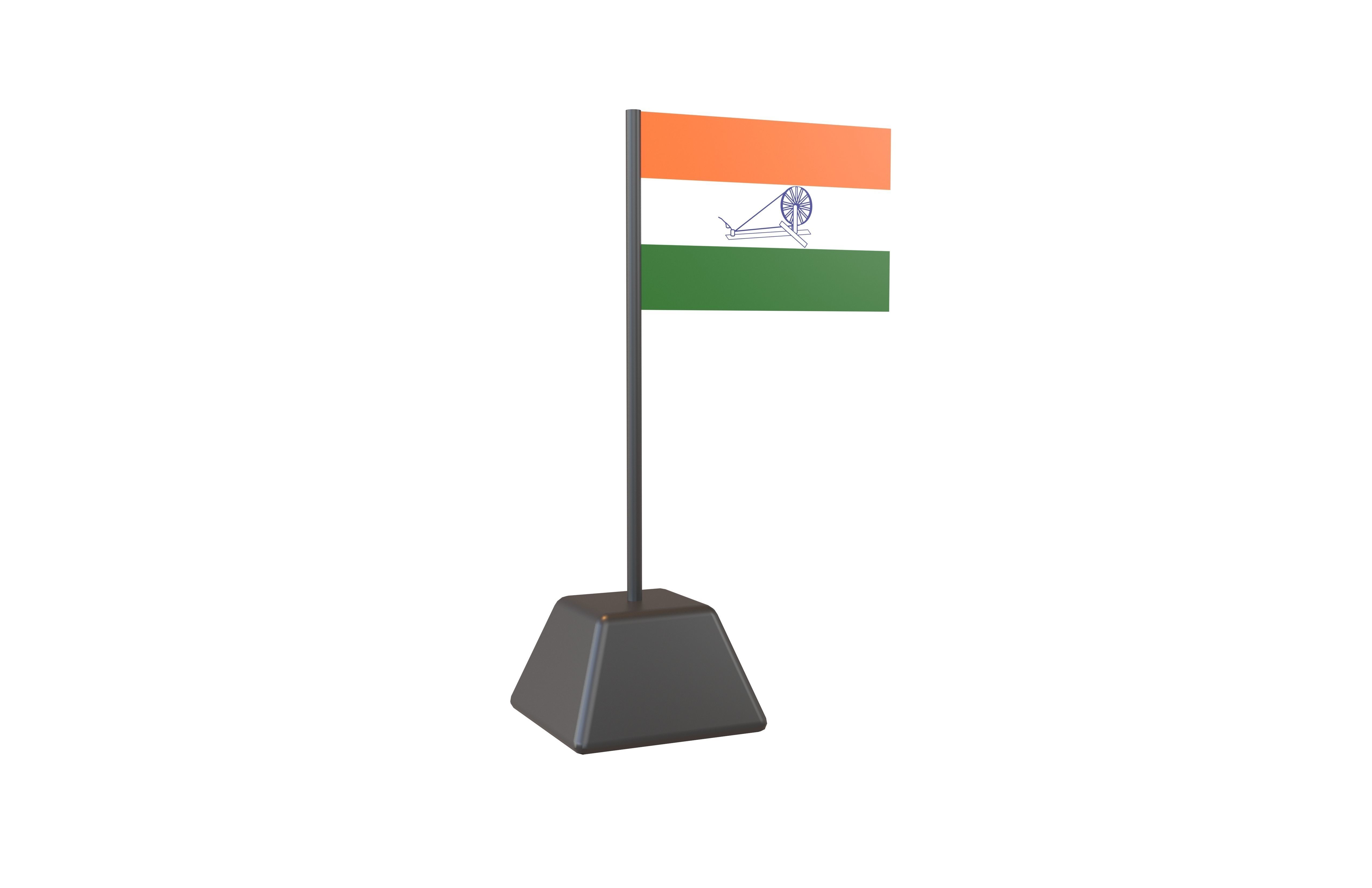 1931 Flag of India Low-poly 3D model_1