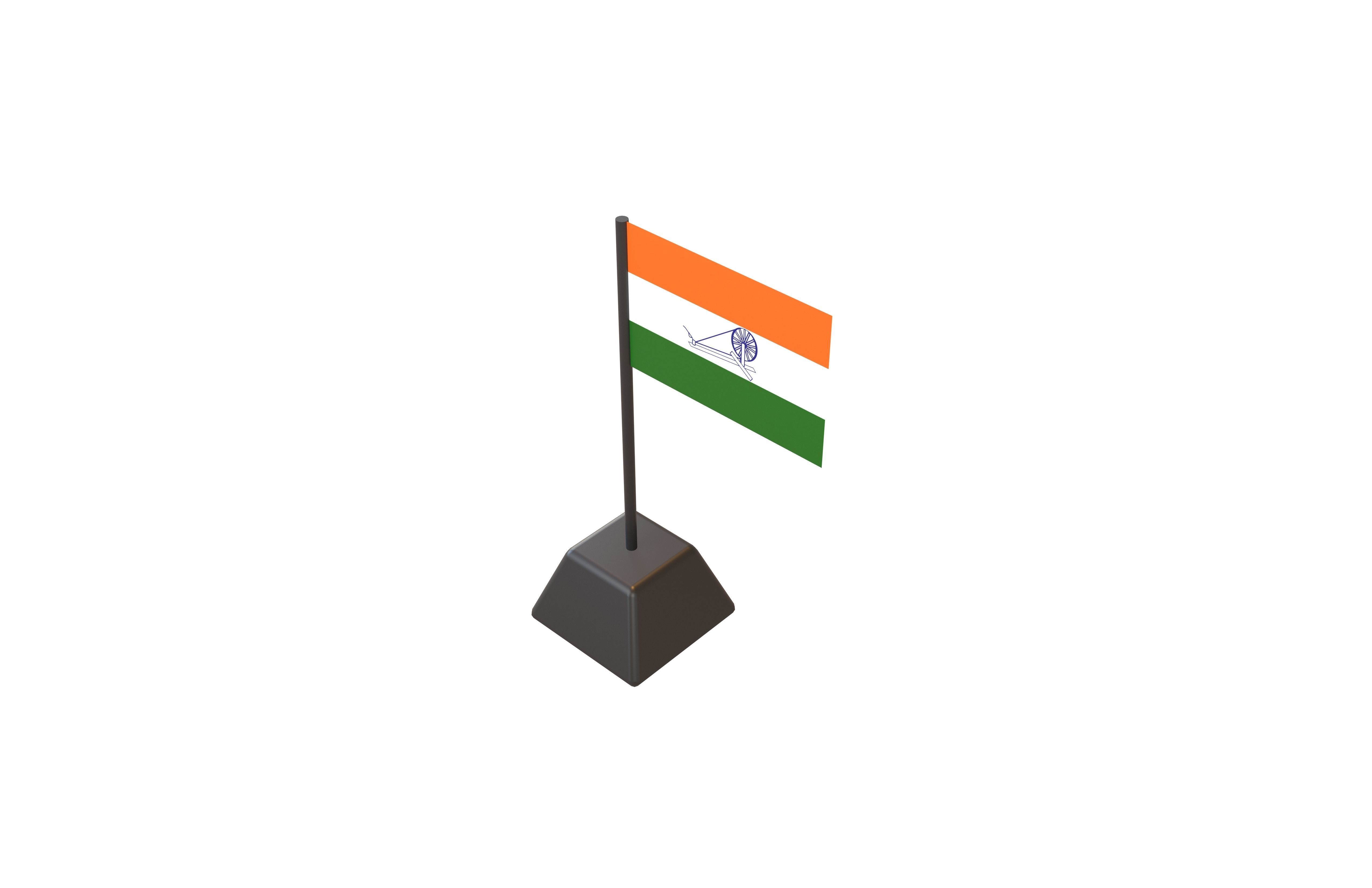 1931 Flag of India Low-poly 3D model_2