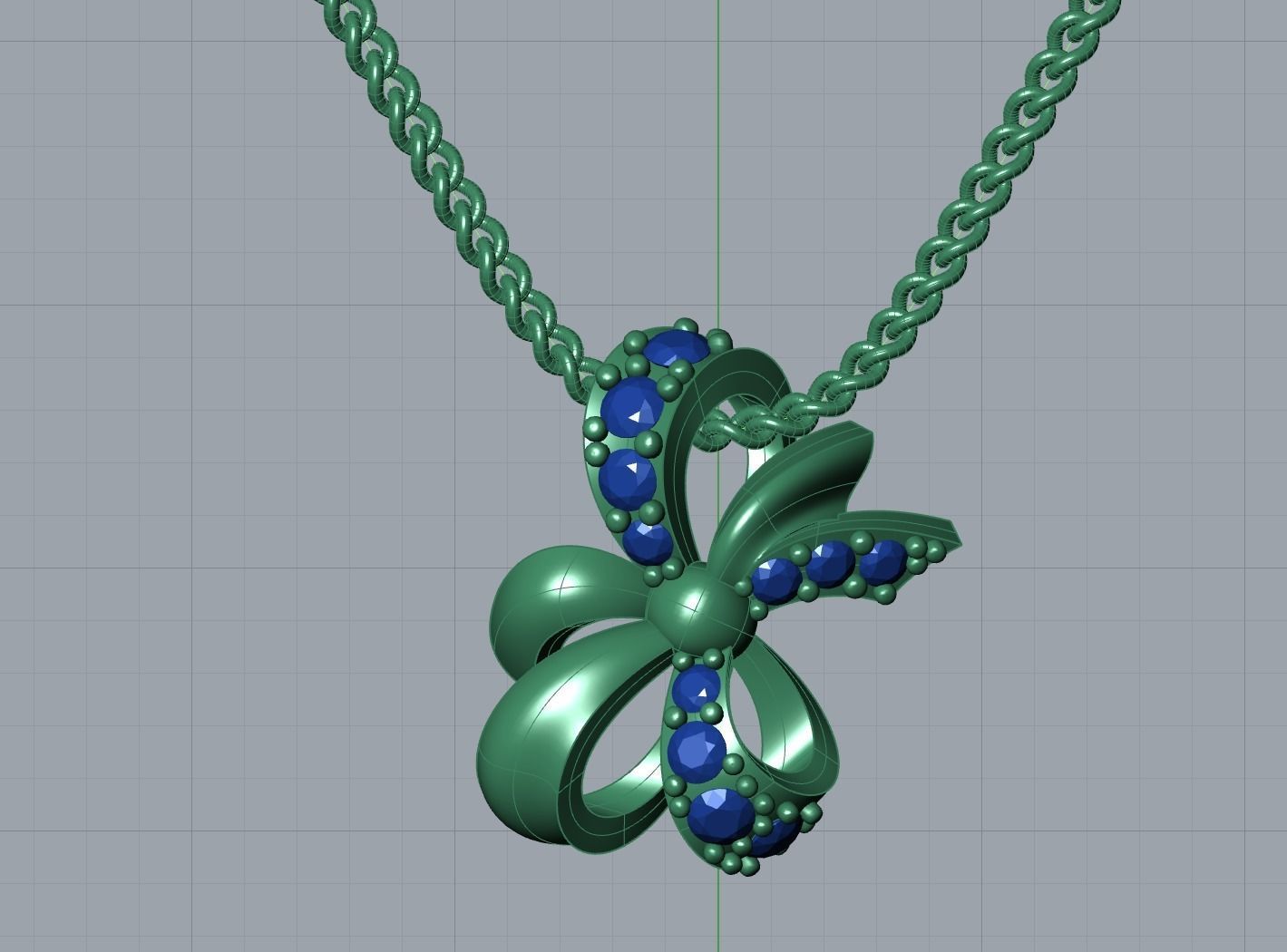 Diamond Bow Stud Earrings 01 3D print model_14