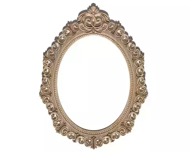 Frame-019 gold ornate frame 3D model