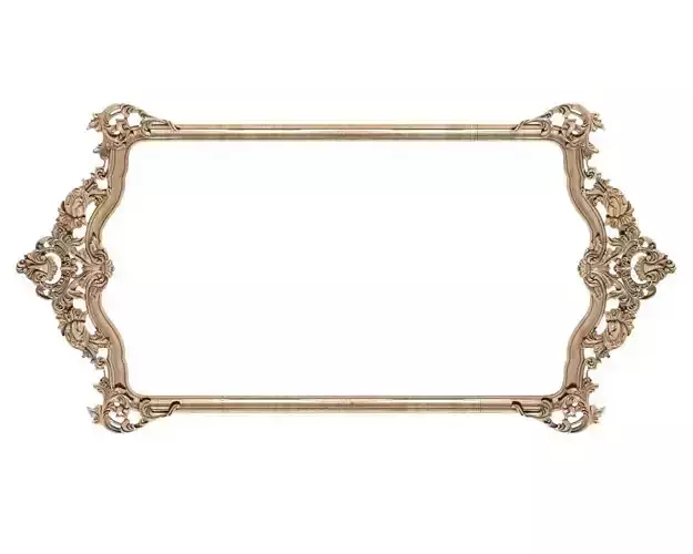 Frame-021 ornate gold frame 3D model