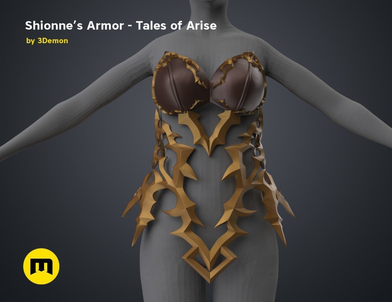 Shionne Armor - Tale of Aries 3D print model_11