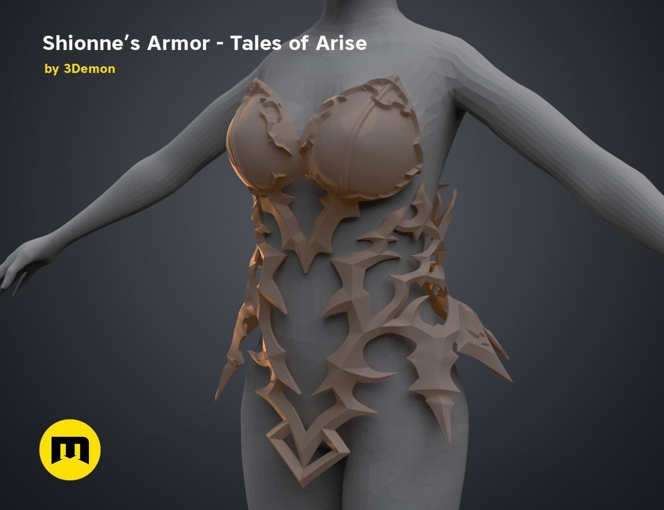 Shionne Armor - Tale of Aries 3D print model_26