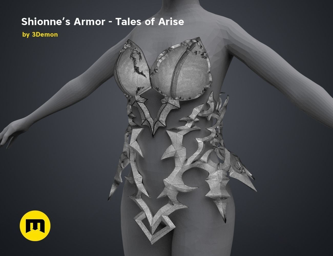 Shionne Armor - Tale of Aries 3D print model_27