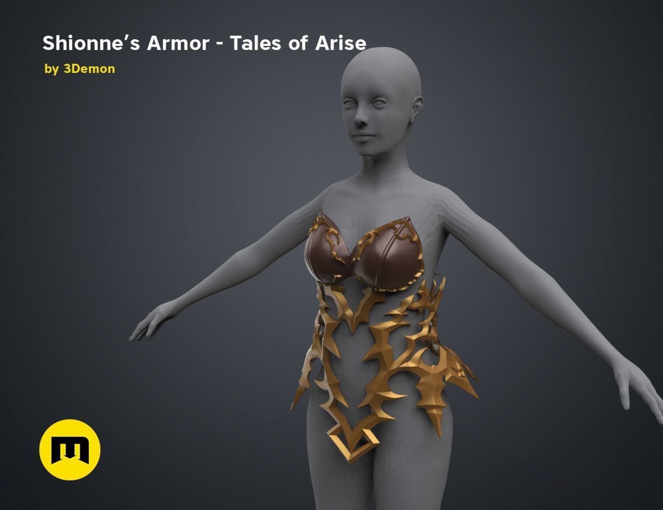 Shionne Armor - Tale of Aries 3D print model_10