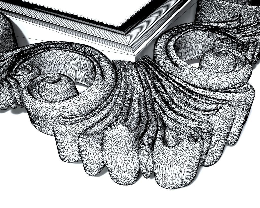 Frame-022 ornate frame 3D model_7