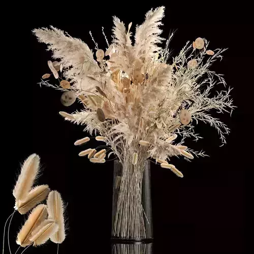 Luxury bouquet of reeds pampas grass and dried flowers 237