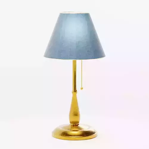BedsideLamp01 gold table lamp with shade