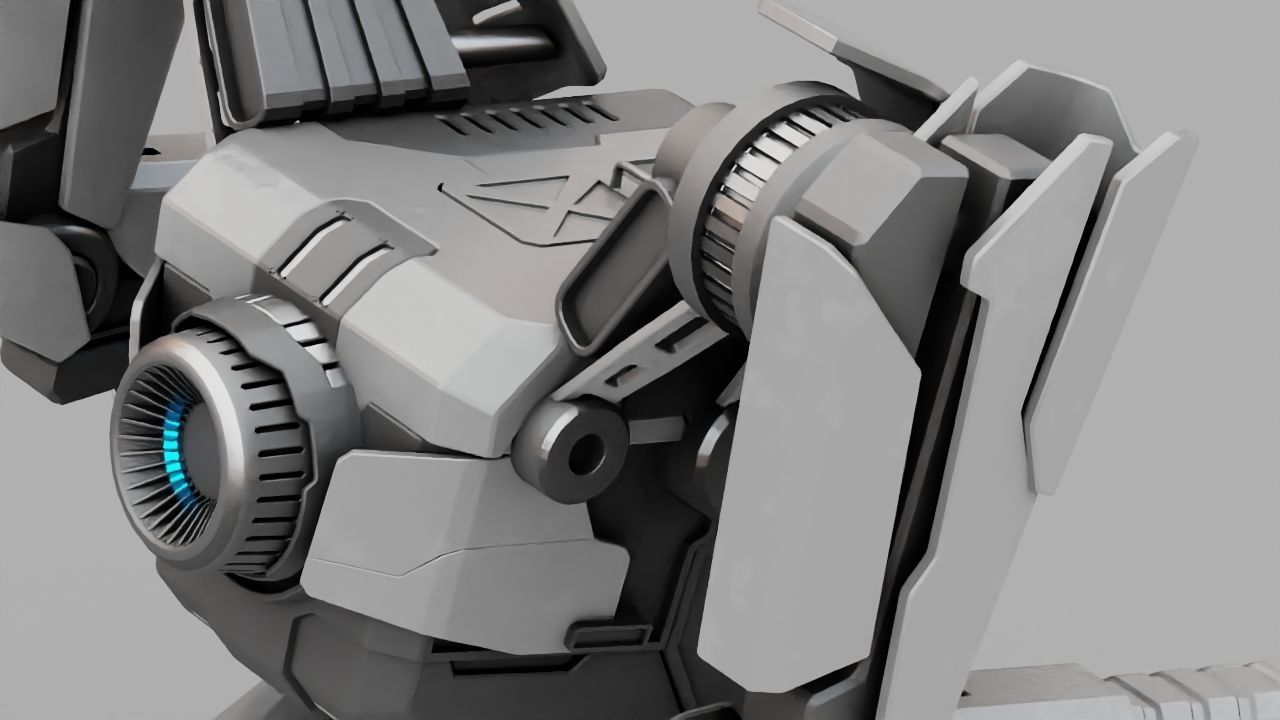 Combat Droid rigged 3D model_10