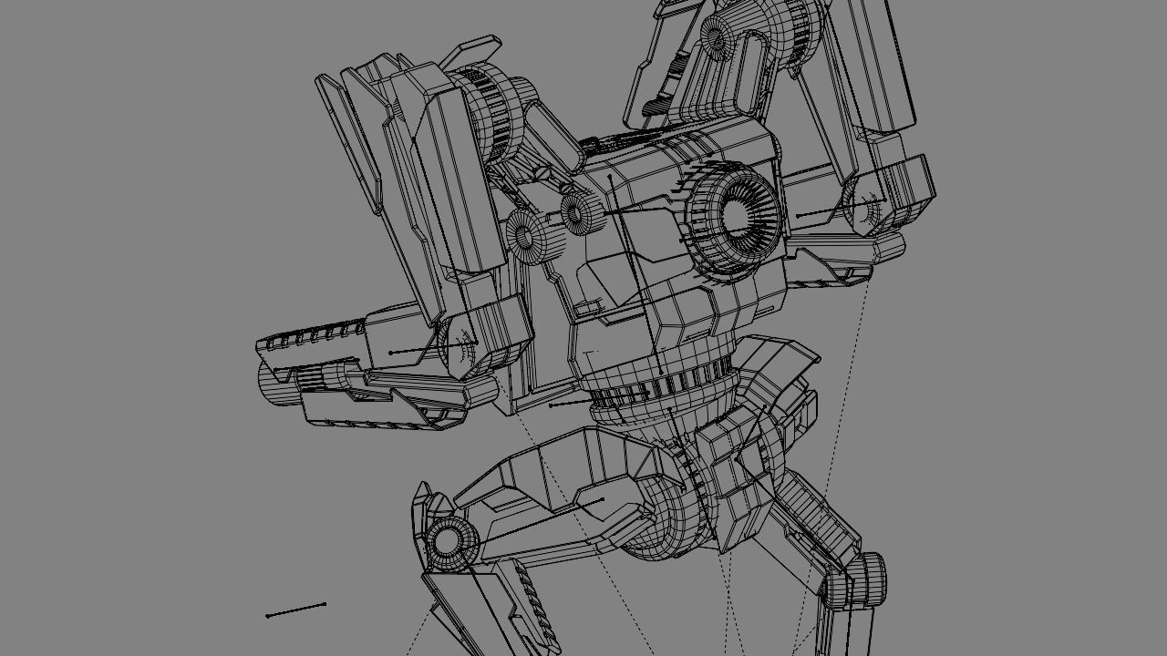 Combat Droid rigged 3D model_26