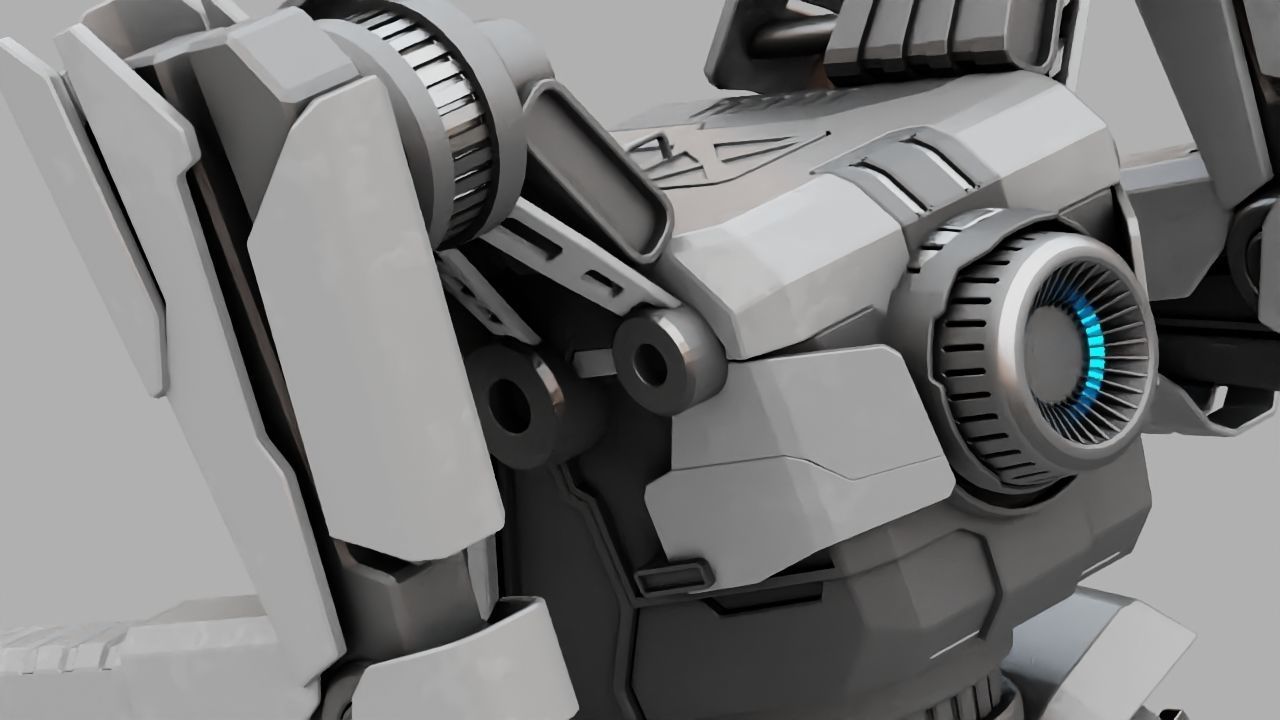 Combat Droid rigged 3D model_9