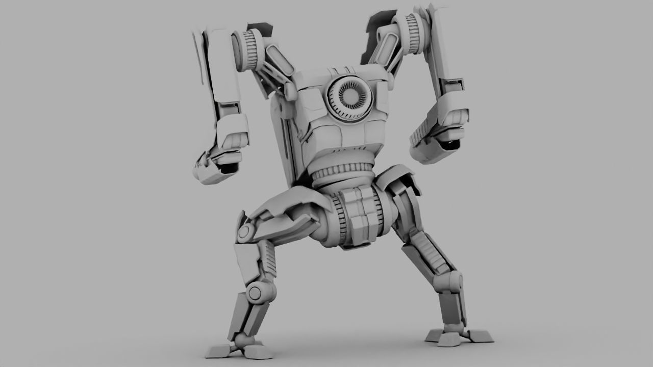 Combat Droid rigged 3D model_21