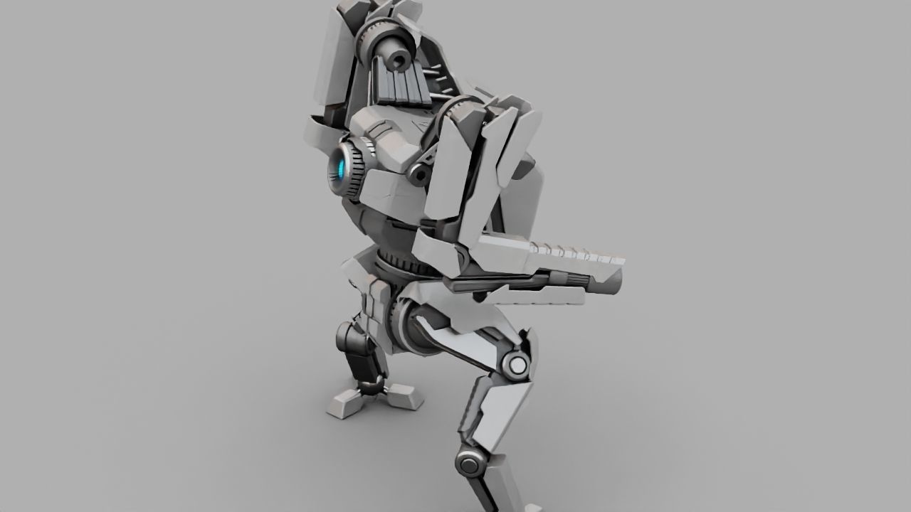 Combat Droid rigged 3D model_18