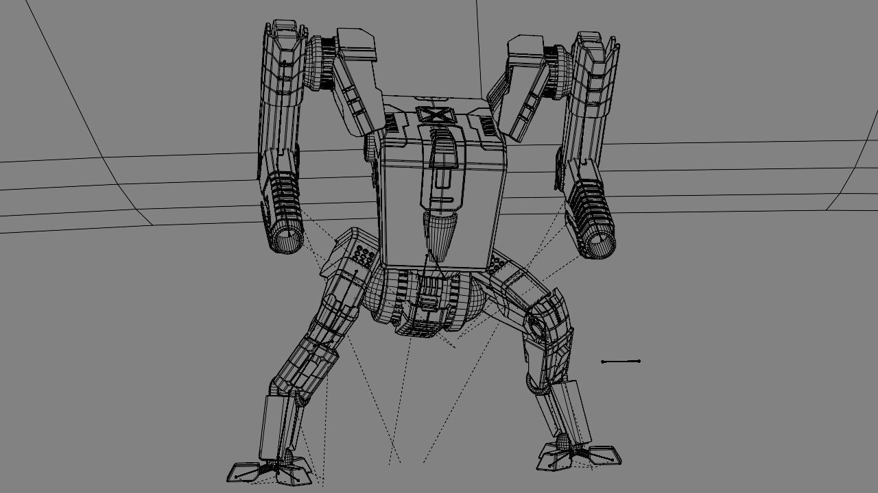 Combat Droid rigged 3D model_24
