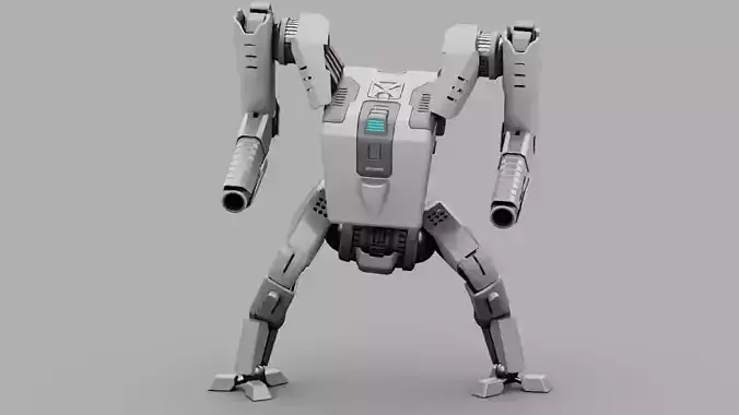Combat Droid rigged 3D model