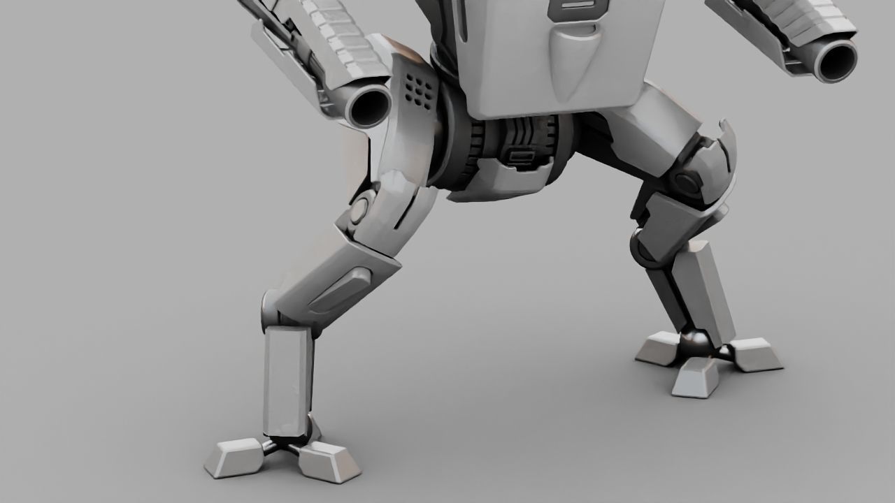 Combat Droid rigged 3D model_11