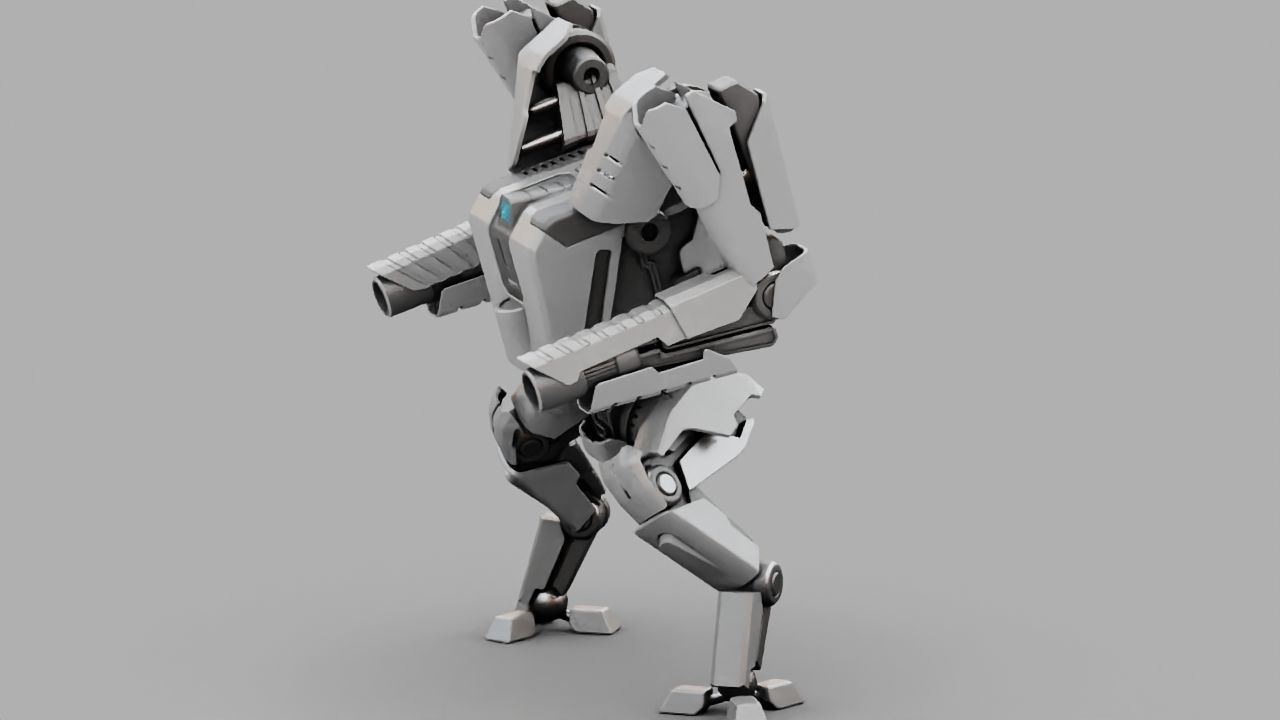 Combat Droid rigged 3D model_17