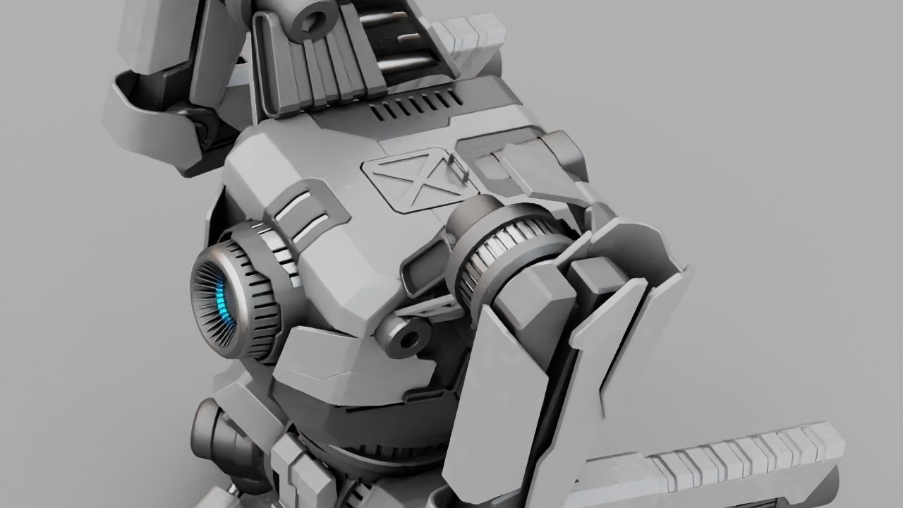 Combat Droid rigged 3D model_8