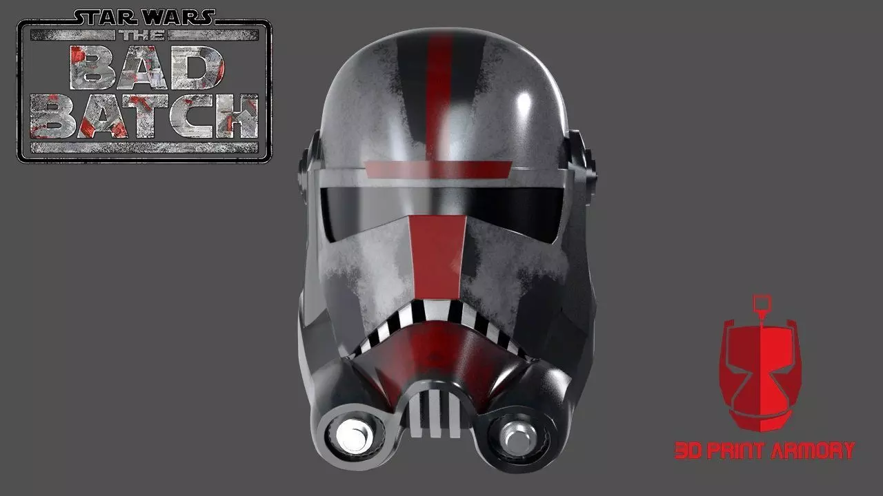 Hunter Bad Batch Helmet Stl 3D print model_0