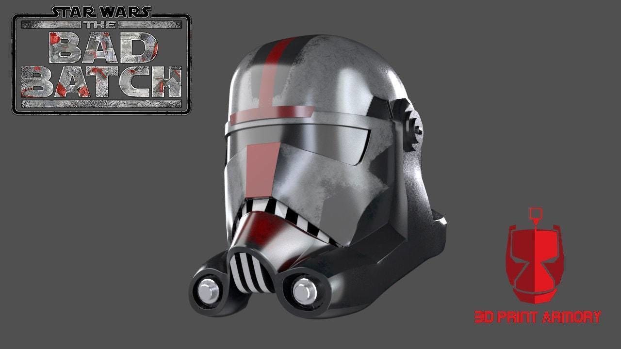 Hunter Bad Batch Helmet Stl 3D print model_1