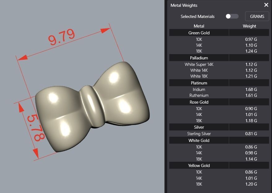 Bow Earrings 3D print model_8