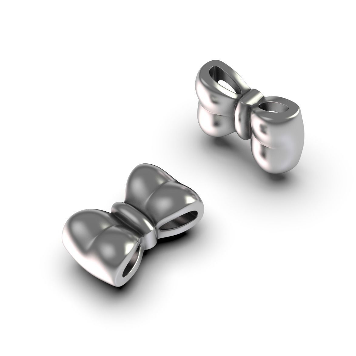 Bow Earrings 3D print model_6