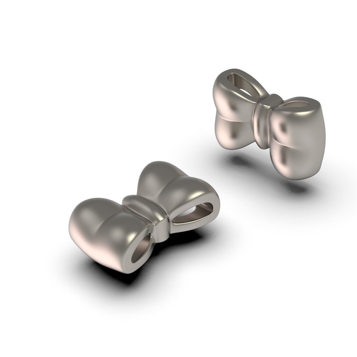 Bow Earrings 3D print model_4