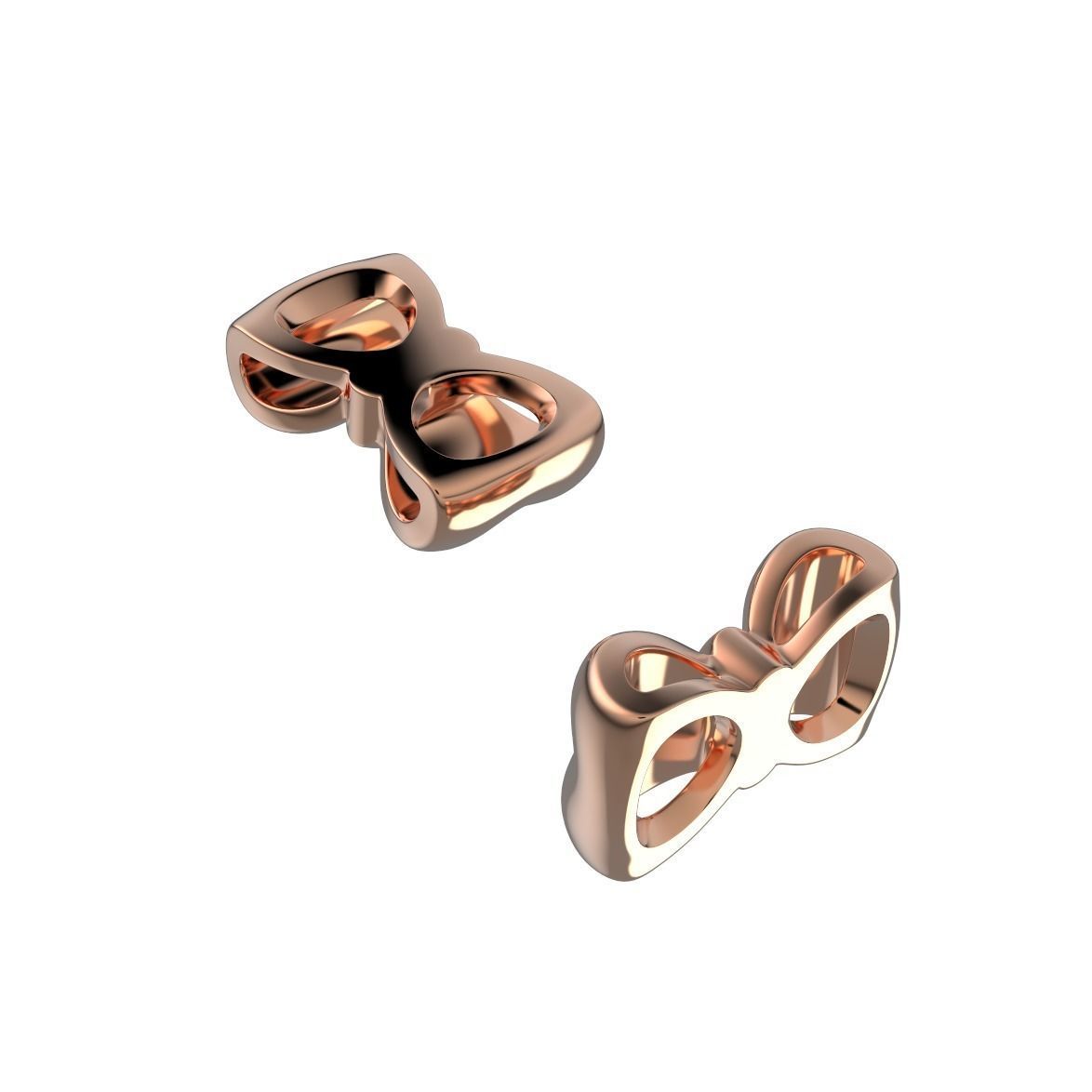 Bow Earrings 3D print model_5