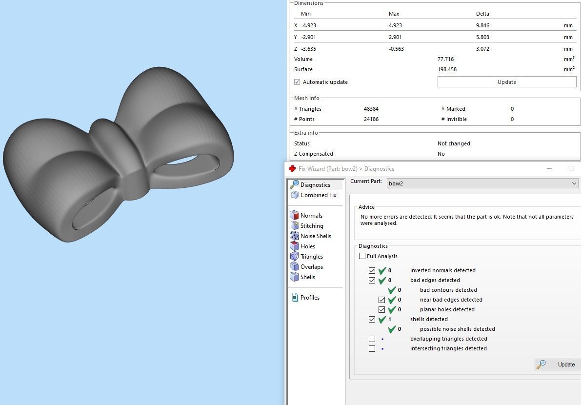 Bow Earrings 3D print model_7