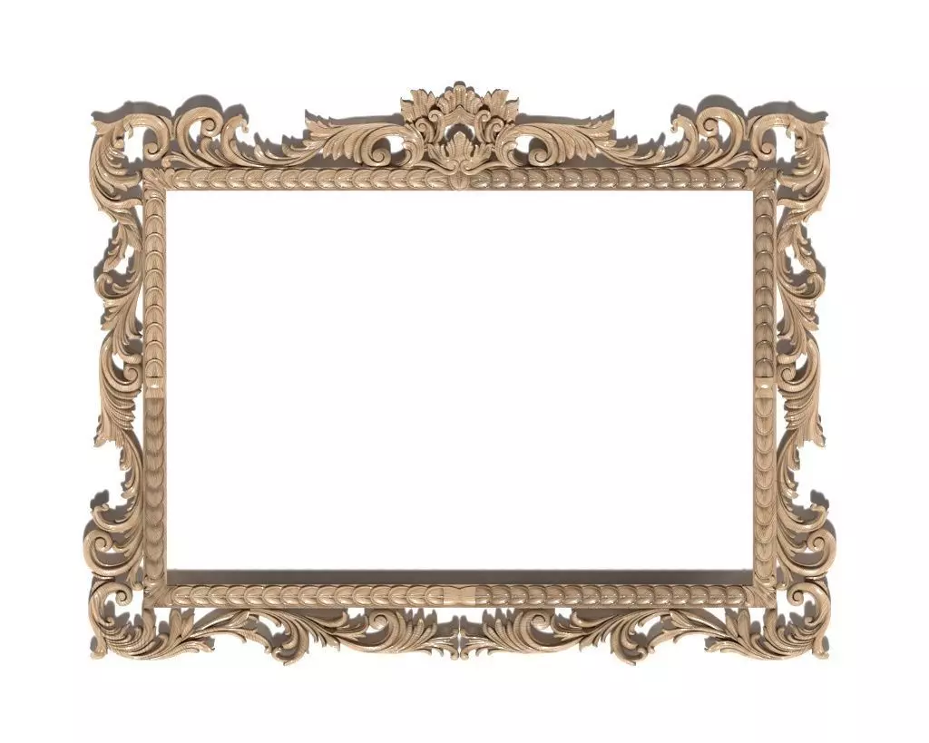 Frame-023 antique ornate frame 3D model_0
