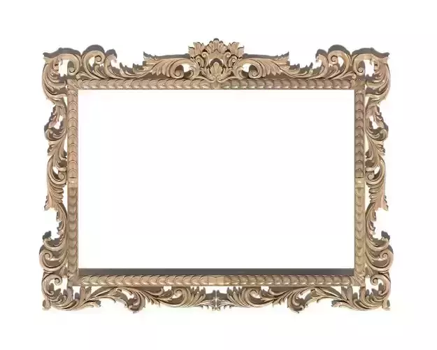 Frame-023 antique ornate frame 3D model