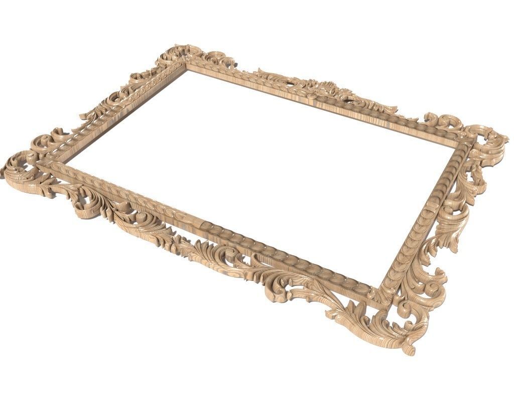 Frame-023 antique ornate frame 3D model_1