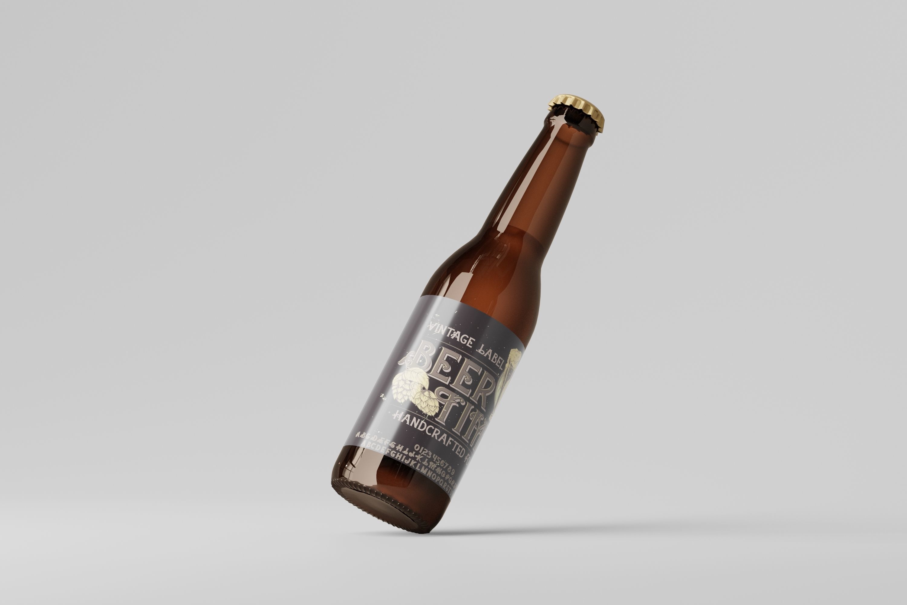 Beer Bottle 3D model_2