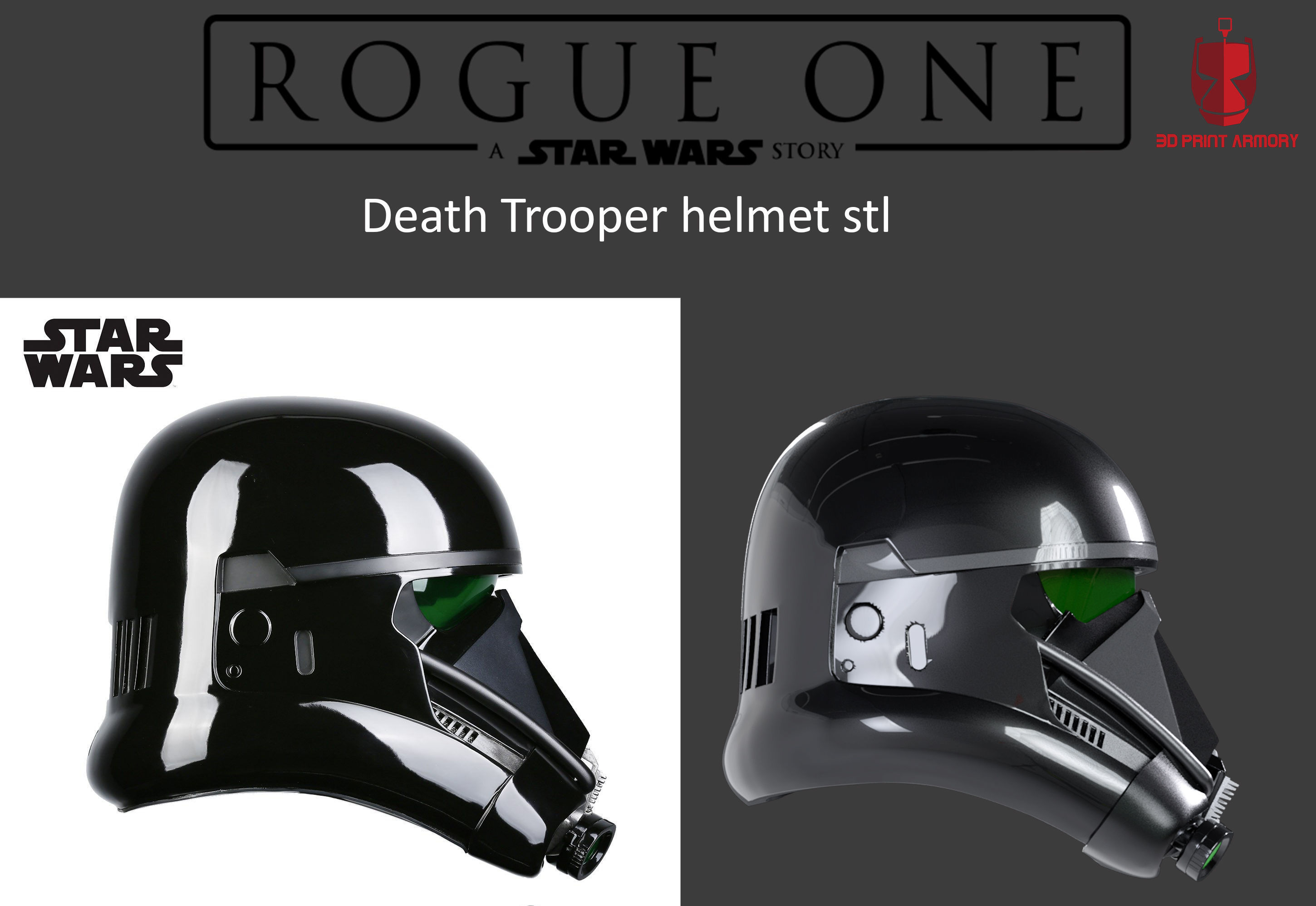 Death Trooper helmet STL file for 3d print 3D print model_3