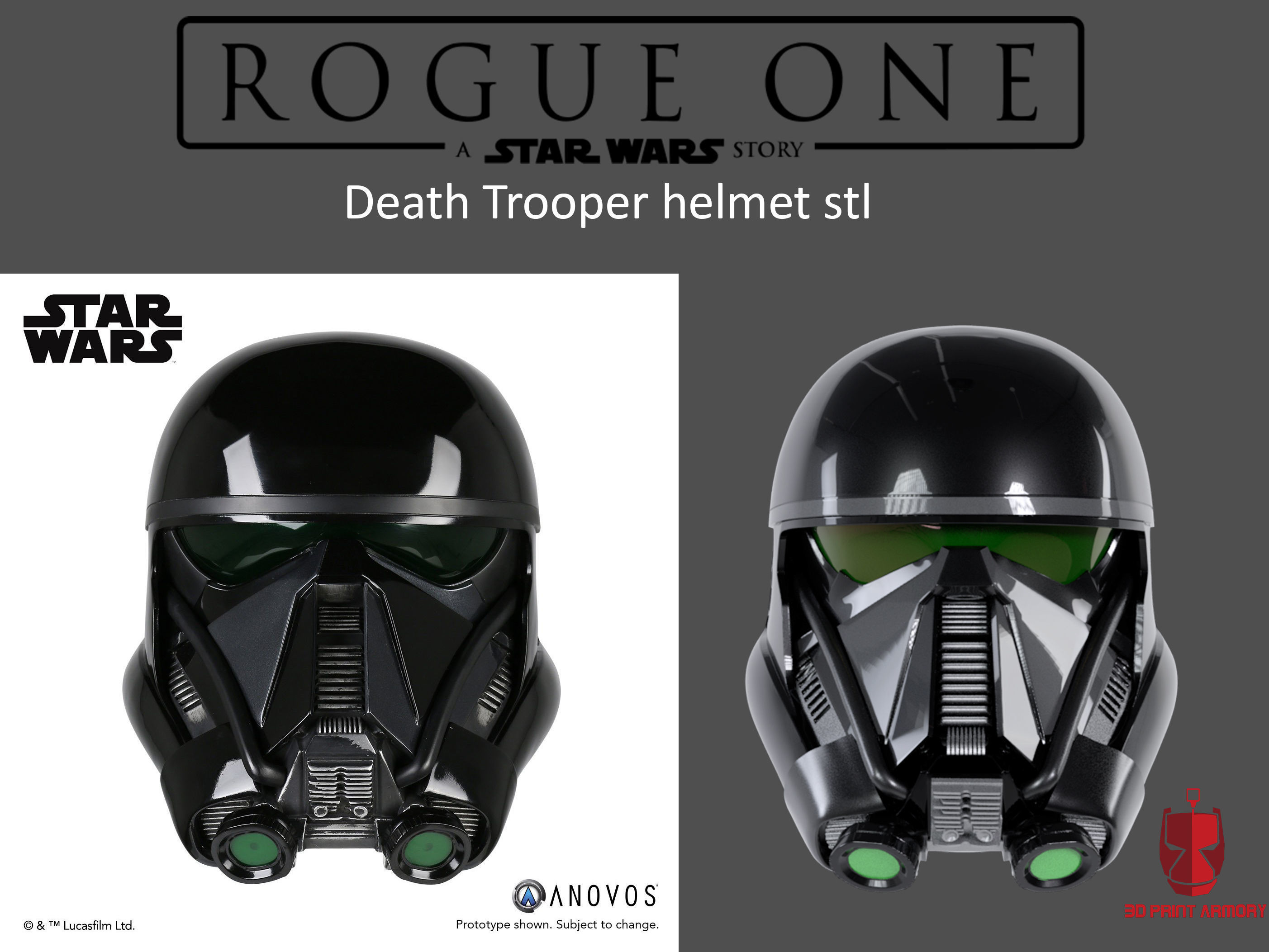 Death Trooper helmet STL file for 3d print 3D print model_4