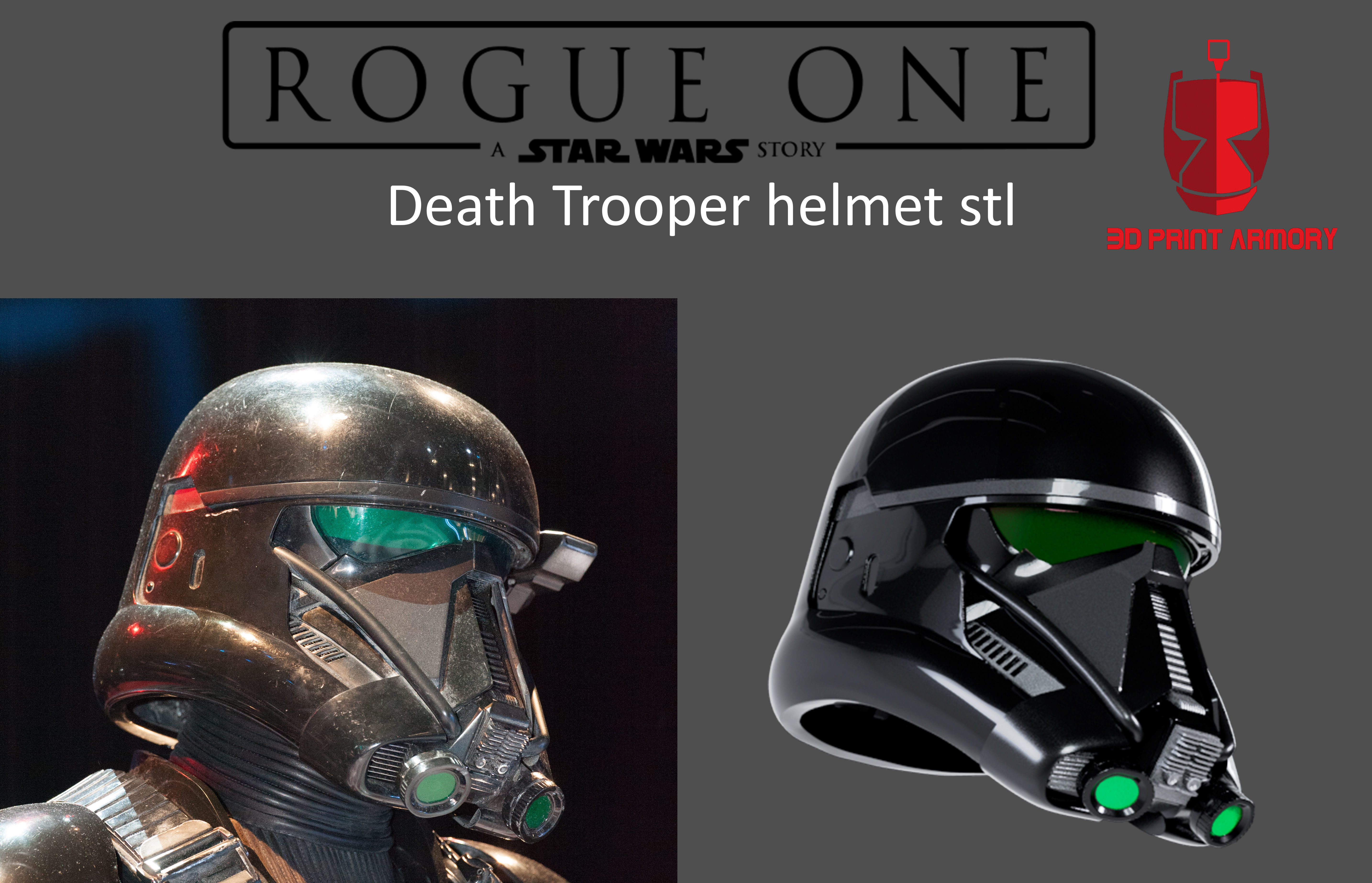 Death Trooper helmet STL file for 3d print 3D print model_1