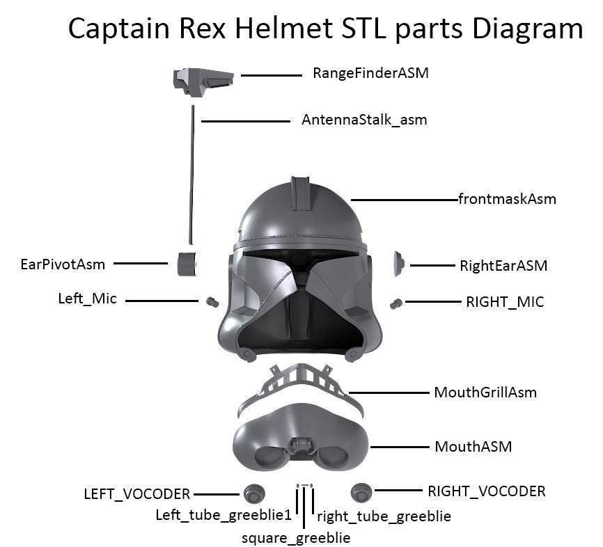 Captain Rex Helmet Stl 3D print model_3