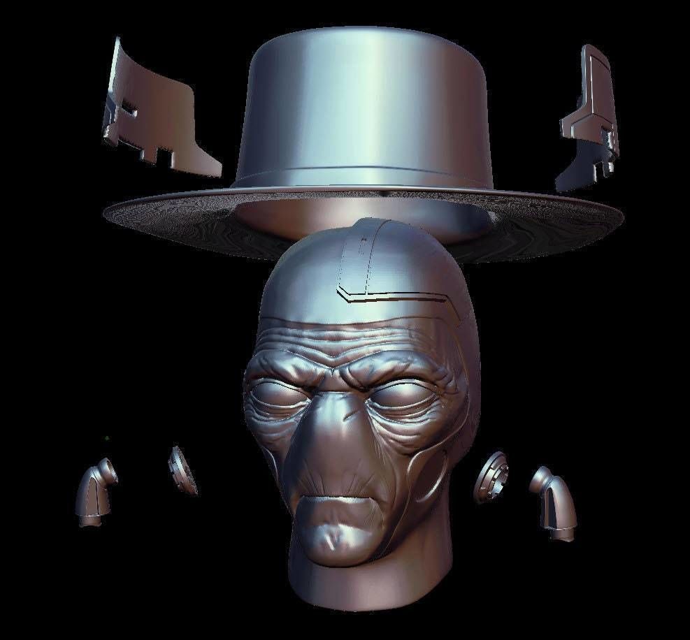Cad Bane 1 1 scale head for 3d print 3D print model_4