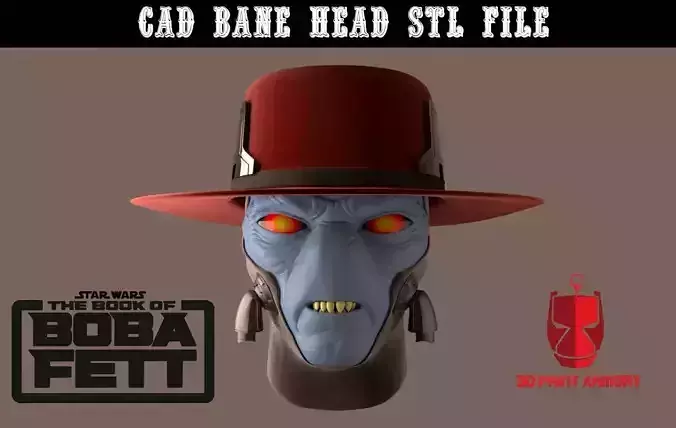 Cad Bane 1 1 scale head for 3d print 3D print model