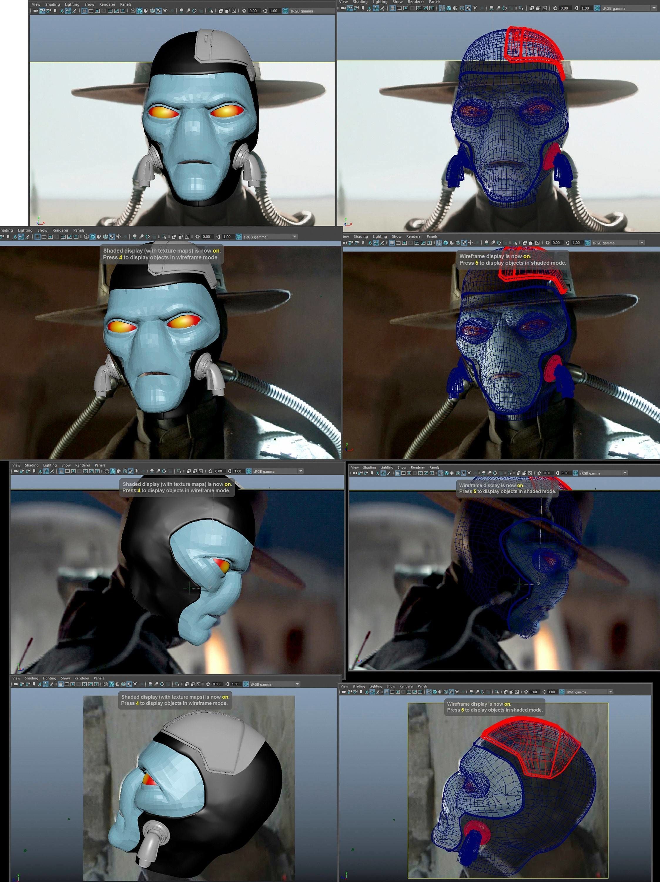 Cad Bane 1 1 scale head for 3d print 3D print model_6