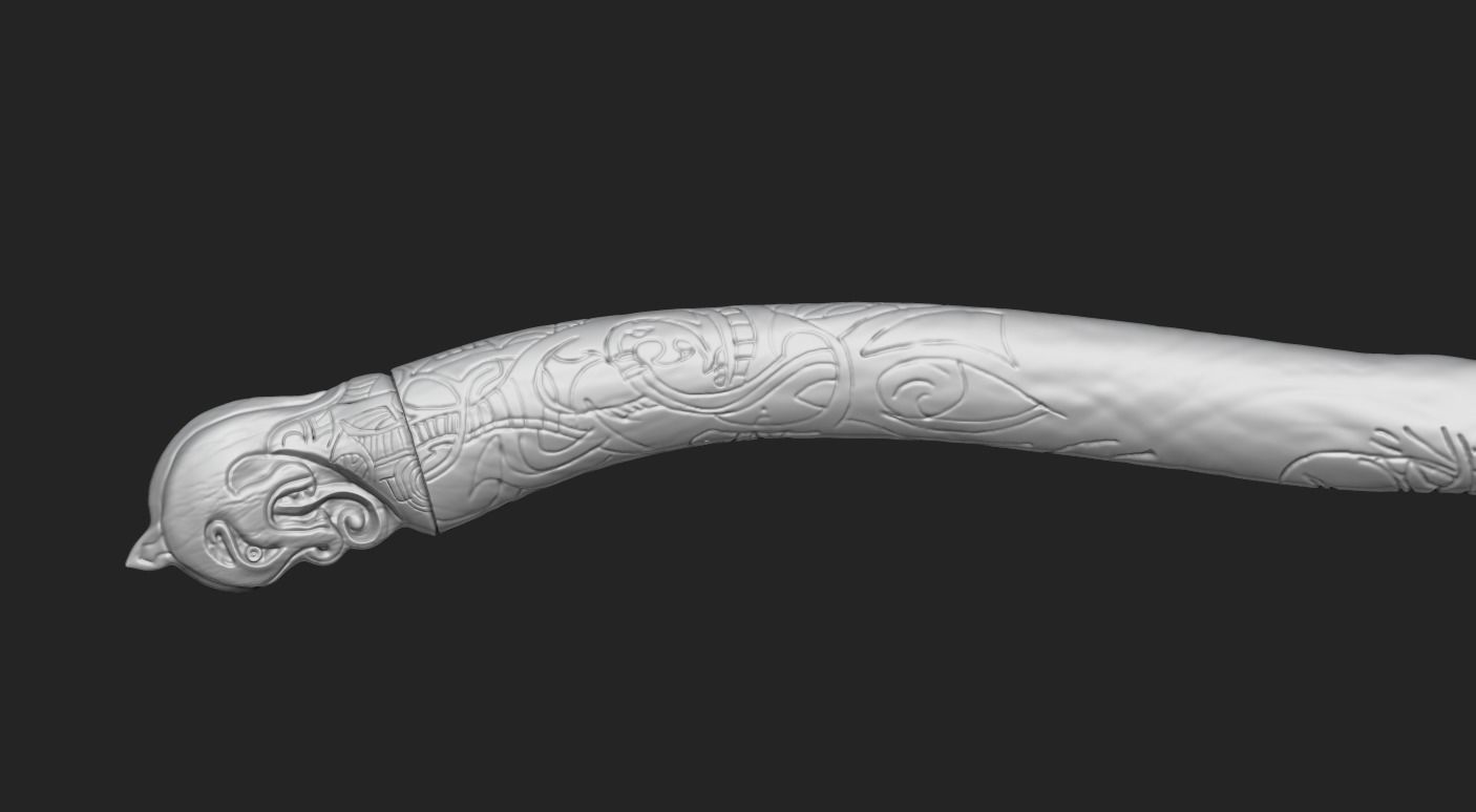 Leviathan Axe God of War Kratos Axe 3D print model_9