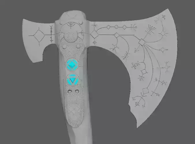 Leviathan Axe God of War Kratos Axe 3D print model