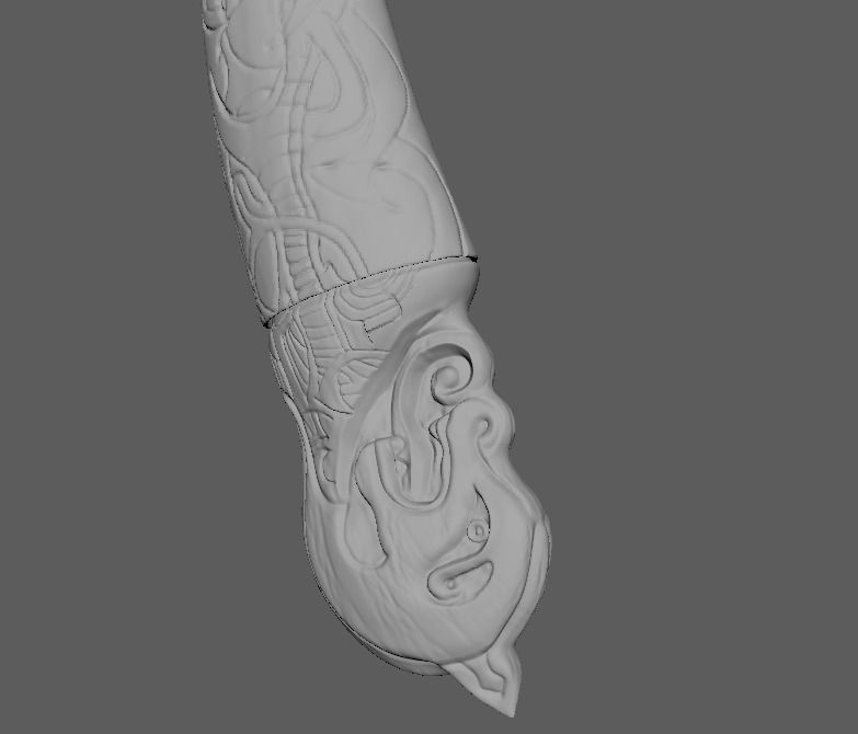 Leviathan Axe God of War Kratos Axe 3D print model_2